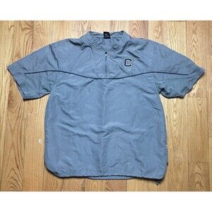 Nike Team Pullover Mens Lrg Gray Short Sleeve Quarter Zip Warmup Jacket UConn